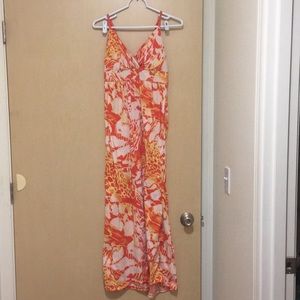 Orange maxi dress